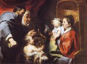 Jacob Jordaens The Virgin and Child with Saints Zacharias,Elizabeth and John the Baptist oil painting picture wholesale